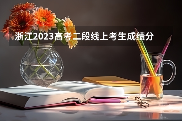 浙江2023高考二段线上考生成绩分数段表【普通类】（河南高考总分及各科分数）