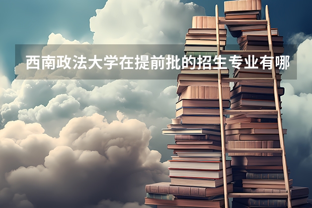 西南政法大学在提前批的招生专业有哪些？