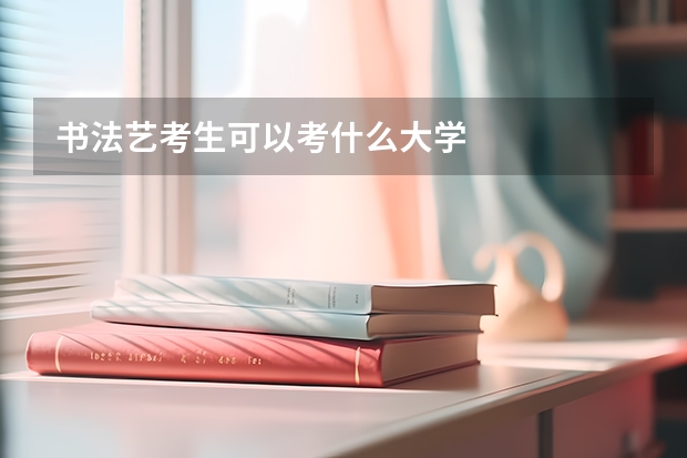 书法艺考生可以考什么大学