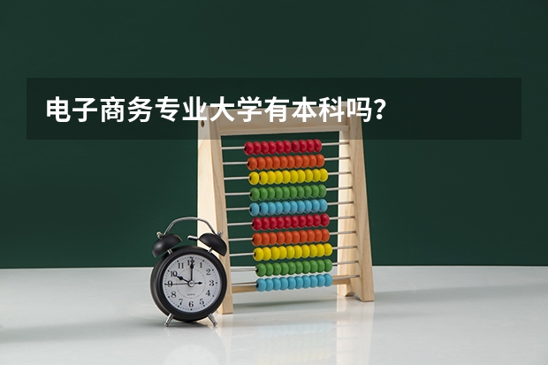 电子商务专业大学有本科吗？