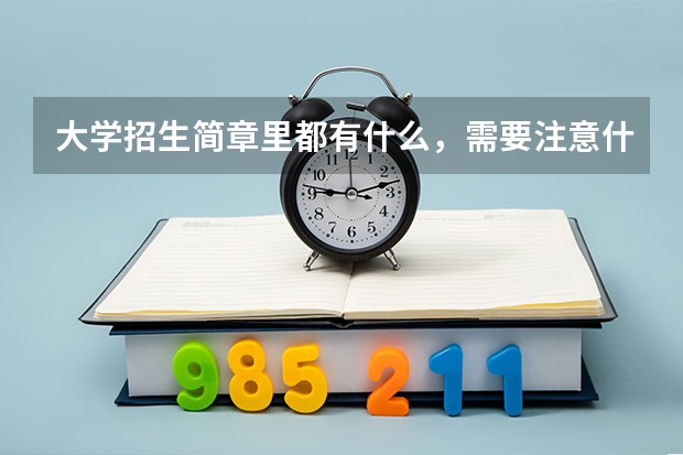 大学招生简章里都有什么，需要注意什么