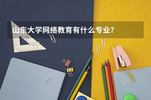 山东大学网络教育有什么专业？