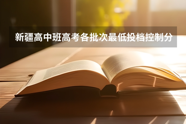 新疆高中班高考各批次最低投档控制分数线 江西财经大学2+2国际班本科分数线