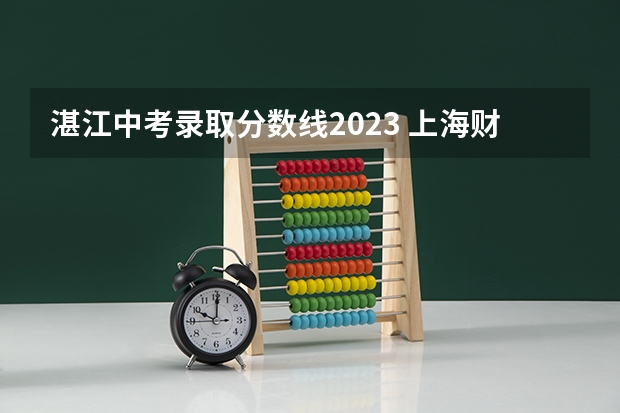 湛江中考录取分数线2023 上海财经大学3+1国际本科录取分数线