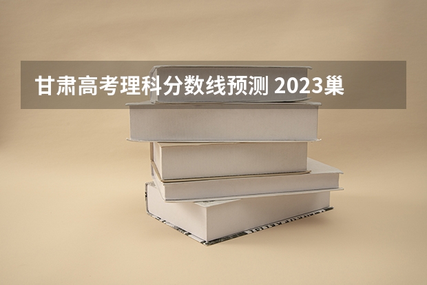 甘肃高考理科分数线预测 2023巢湖中考录取分数线最新公布